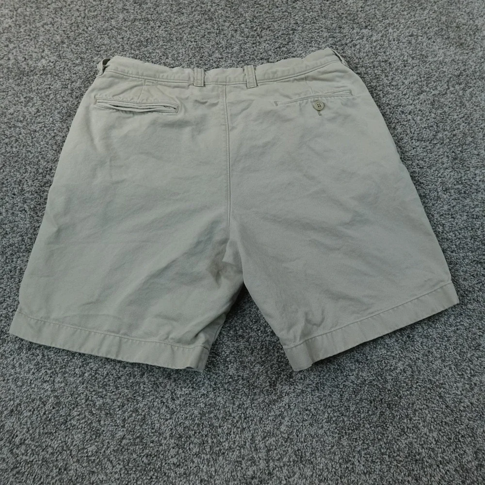 J Crew Shorts Mens 34 Beige Tan Brown Khaki Flat Front Casual Preppy Summer Golf